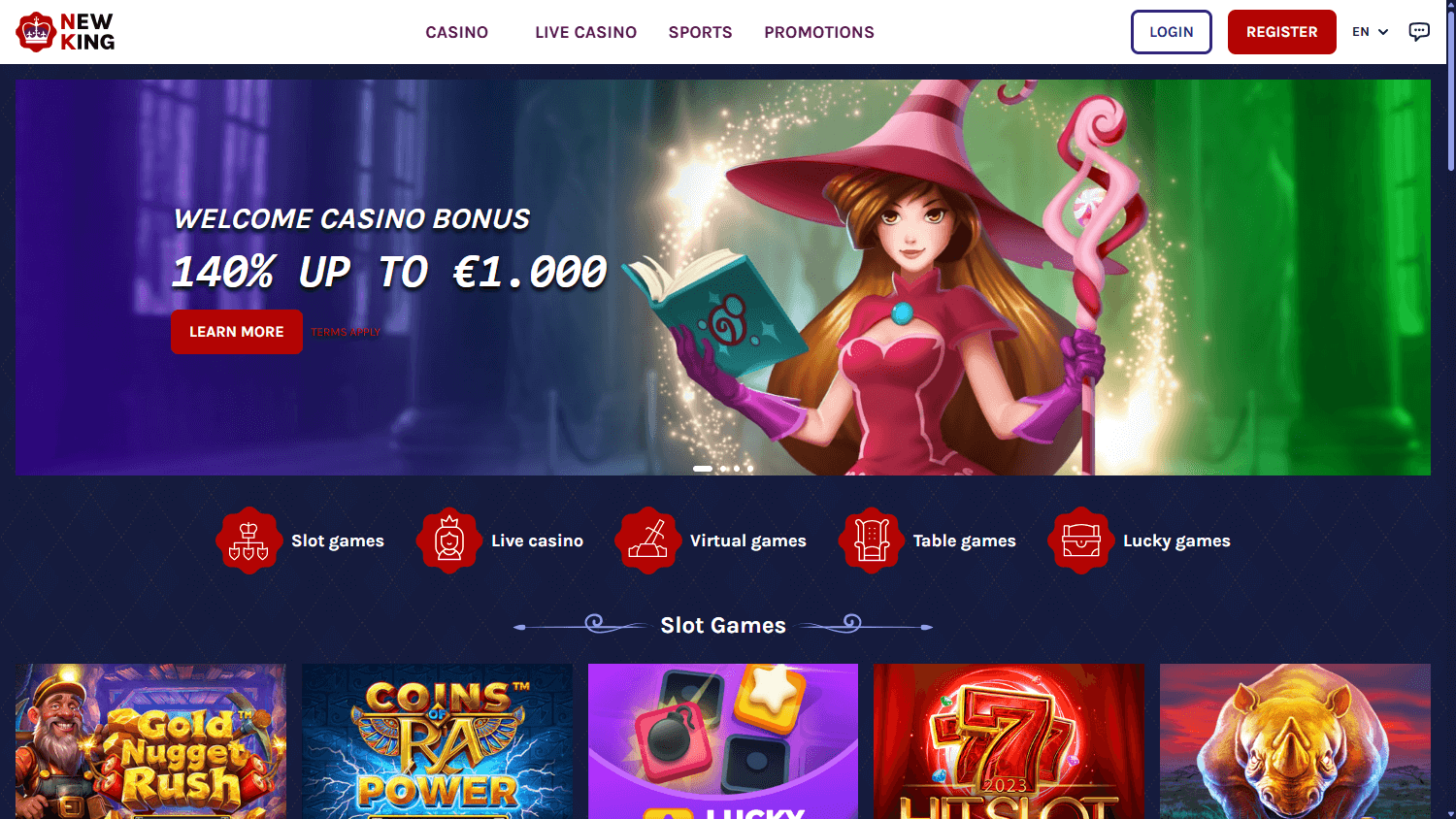 New king Casino Desktop screenshot